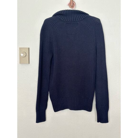 American Eagle Outfitters Mens Small 2009 Navy Blue Cable Knit Chunky Sweater - Picture 7 of 7